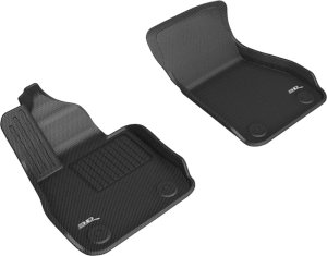 BMW 2 Series Floor Mats - Front - 3D MAXpider - KAGU Series, 1st Row (2 pc) - Black - `20-`22